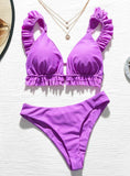RUFFLES BATHING SUIT PUSH UP SWIMSUIT