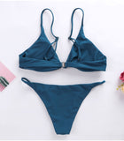 Ladder Cut Cami Ruched Bikini