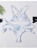 Sexy Print Wrap String Bikini