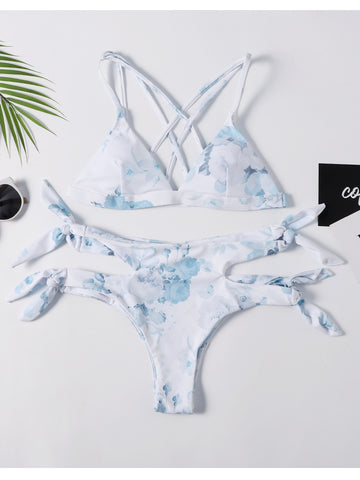 Sexy Print Wrap String Bikini