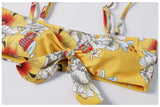 Knotted Floral High Leg Bikini
