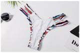 Sexy Striped Halter Bikini Set