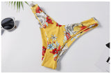 Knotted Floral High Leg Bikini