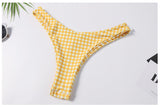 Yellow High Rise Bandeau Bikini Set
