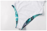 Palm Leaf Print Underwire Swimsuit
