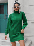 WOMEN PIT HIGH NECKED SHORT DRESS