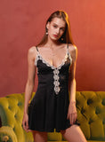 SATIN SUSPENDERS ICE SILK NIGHTGOWN