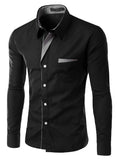 Long Sleeve Shirt Men Korean Slim Design Formal Casual Male Dress Shirt