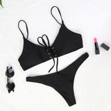 Criss Cross Underwire Cami Bikini Set