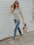 Gorgeous Round-neck Short Sleeves T-shirts Tops
