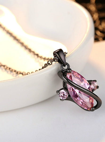 Gold Color Chain Cubic Zirconia Necklaces