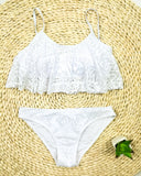 Simple Solid Color Bikini Set Sexy Low Waist Beach Swimwear
