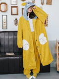 GREEN ANGEL RABBIT CORAL VELVET PAJAMAS THICKENING VELVET LONG