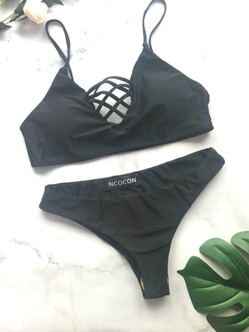 Caged Bralette Bikini Set