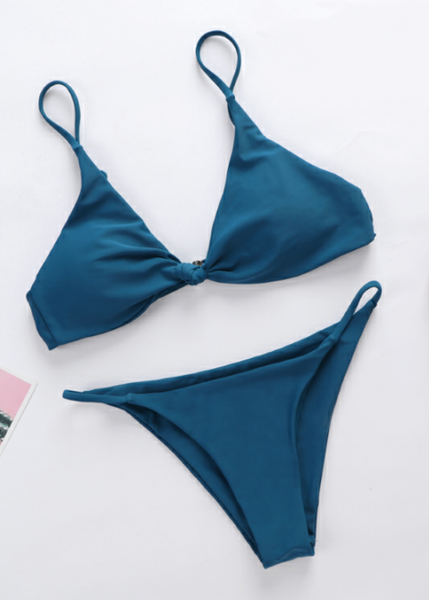 Ladder Cut Cami Ruched Bikini