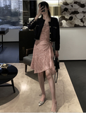 Sexy Ruffles Overlap Floral Midi Dress