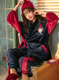 JAPANESE FLANNEL KIMONO PAJAMAS CARTOON STRAWBERRY VELVET