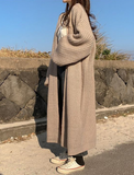 Cardigan Women Long Knitted Casual Vintage Loose Sweater Coat Solid Oversized Sweater