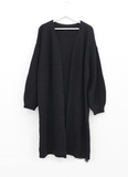 Cardigan Women Long Knitted Casual Vintage Loose Sweater Coat Solid Oversized Sweater