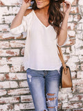 Fashion Half Sleeves Bowknot T-shirt