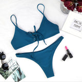 Criss Cross Underwire Cami Bikini Set