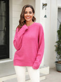 Solid Color Pullover Sweater