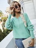 FASHION WOMEN SINGLE BREASTED PULLOVER SWEATER