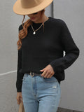 FASHION WOMEN ROUND NECK LOOSE SWEATER