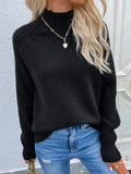 CLASSY SOLID COLOR TURTLENECK PULLOVER LOOSE SWEATER