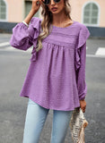 SOLID COLOR CASUAL LONG SLEEVE SHIRT