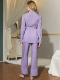 CLASSY RED LONG-SLEEVED NIGHTGOWN HOME CLOTHES