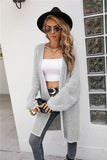 Loose Cardigan Solid Color Knitted Jacket