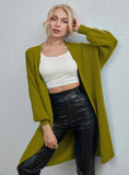 FASHION SOLID COLOR MEDIUM AND LARGE CARDIGAN SWEATER