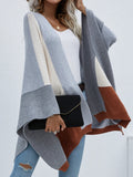 FASHION PLAID LOOSE KNIT CARDIGAN COAT SWEATER