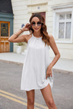 SOLID COLOR HALTER LOOSE SLING DRESS