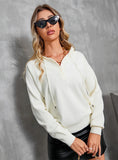 FASHION LOOSE DRAWSTRING LONG SLEEVE HOODED SWEATER