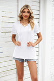 V-NECK LOOSE PULLOVER T-SHIRT