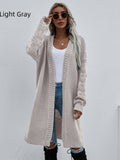 FASHION LONG CARDIGAN SOLID COLOR FASHION SWEATER