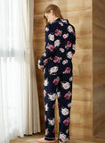CLASSY AUTUMN AND WINTER FLOWER PATTERN LONG SLEEVE SUIT