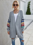 Spliced Loose Sweater Coat