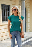 SOLID COLOR ROUND NECK SHORT SLEEVE T-SHIRT