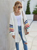 Spliced Loose Sweater Coat