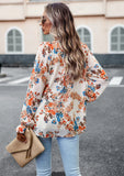 WOMEN LONG SLEEVE FLORAL SHIRT