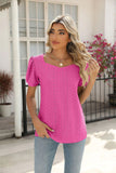 SOLID COLOR BUBBLE SHORT SLEEVE T-SHIRT