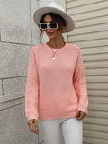 FASHION WOMEN ROUND NECK LOOSE SWEATER