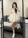 Vintage-Inspired Ruffles Print Summer Mini Dress