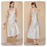 MID-LENGTH SLIM V-NECK SUSPENDER PAJAMAS