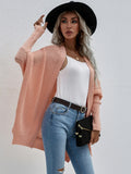 FASHION ROUND NECK KNIT CARDIGAN LOOSE SWEATER