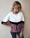 CLASSY AUTUMN AND WINTER LEOPARD SWEATER