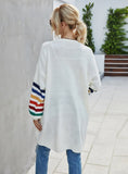 Spliced Loose Sweater Coat